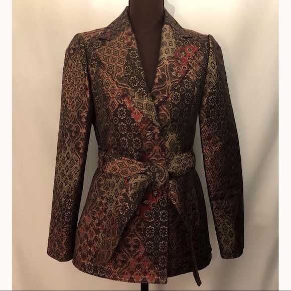 Cache Jackets & Blazers - NEW CACHE Brown Gold Metallic Jacket/Blazer